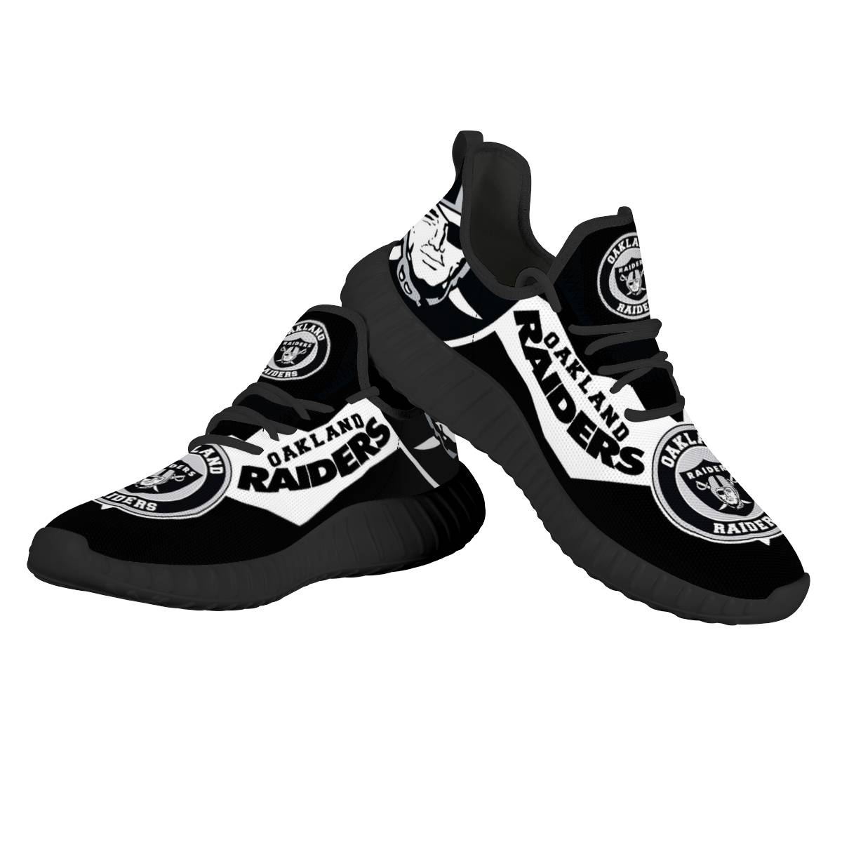 Women's Las Vegas Raiders Mesh Knit Sneakers/Shoes 013